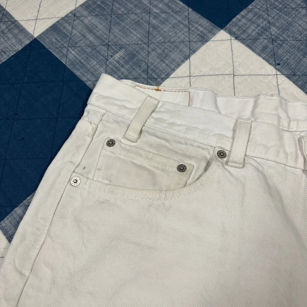 Vintage 90s Levis 550 Relaxed Fit Jeans White Denim Made in USA 36x30 00550-4841